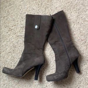 Franco Sarto grey suede tall boots